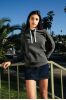 AATF3350 - WOMEN'S FRENCH TERRY GARMENT DYED MID-LENGTH HOODIE - American Apparel