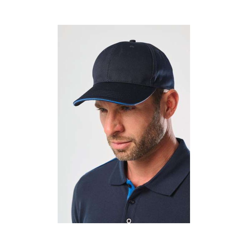 WKP145 - OEKOTEX CERTIFIED 6 PANELS CAP WITH SANDWICH PEAK - K-UP