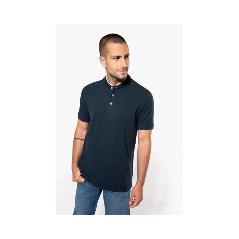 KA223 - FÉRFI RÖVID UJJÚ PÓLÓING MANDARIN GALLÉRRAL - Kariban