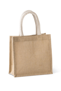 KI0272 - JUTE CANVAS TOTE - SMALL - Kimood