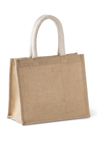 KI0273 - JUTE CANVAS TOTE - MEDIUM - Kimood