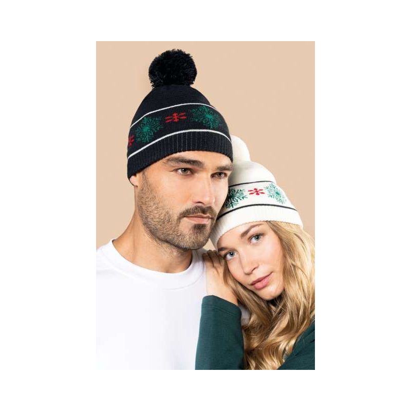 BEANIE WITH CHRISTMAS PATTERNS KP558 - BEANIE WITH CHRISTMAS PATTERNS - K-UP