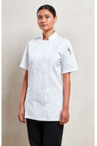 PR670 - WOMEN'S SHORT SLEEVE CHEF'S JACKET - Premier